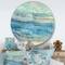 Designart - Ocean Mineral Waves - Nautical & Coastal Metal Circle Wall Art